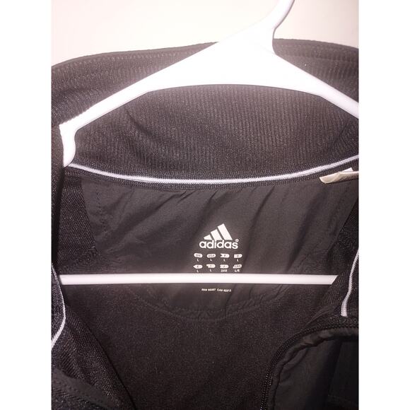 Adidas Mens Athletic Jacket Large Full Zip Long Sleeve Golf Outdoor Black - Picture 11 of 11